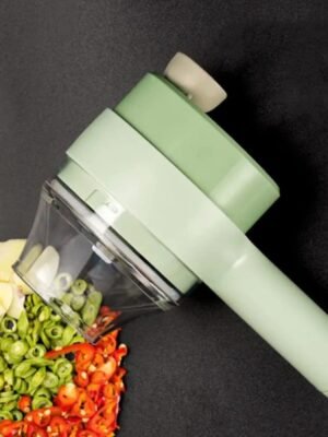 4 In 1 Handheld Rechargeable Vegetable Cutter Chopper